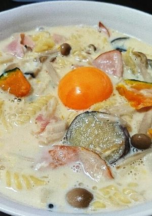 かぼちゃとさつまいものクリームパスタ-レシピのメイン写真