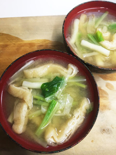 うるいと薄揚げの味噌汁-レシピのメイン写真