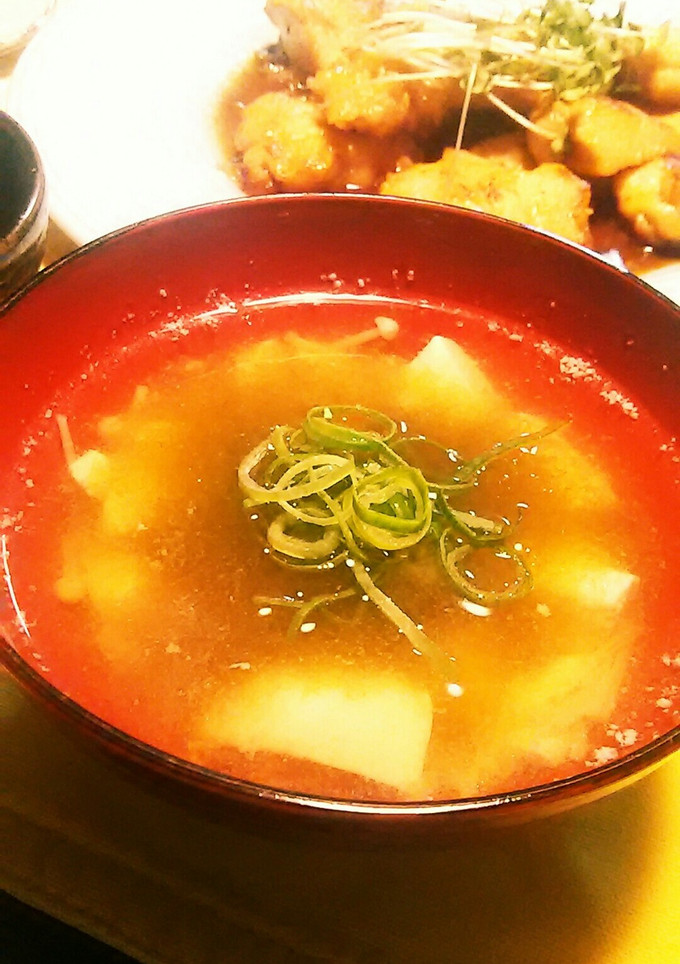 豆腐とえのきととろろ昆布のお吸い物-レシピのメイン写真