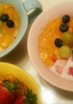 苺milkゼリー&みかんクラッシュゼリー-レシピのメイン写真