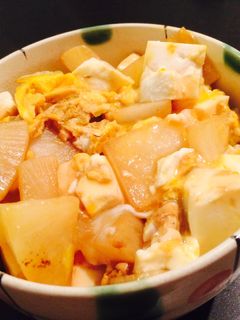 大根と豆腐の玉子とじ新食感丼-レシピのメイン写真