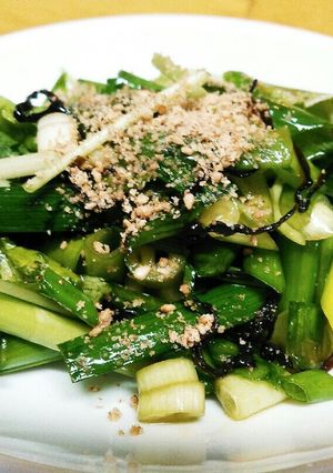 余ったネギみつばニラで簡単サラダ水菜でも-レシピのメイン写真