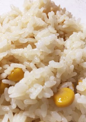 大人気給食レシピ♡コーン茶めし！-レシピのメイン写真