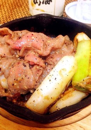 スキレットで♫牛肉のミョウガ味噌焼き-レシピのメイン写真