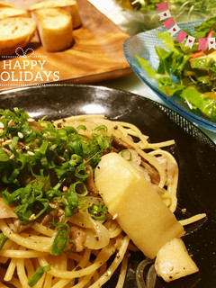 たけのこと舞茸のパスタ〜和風-レシピのメイン写真