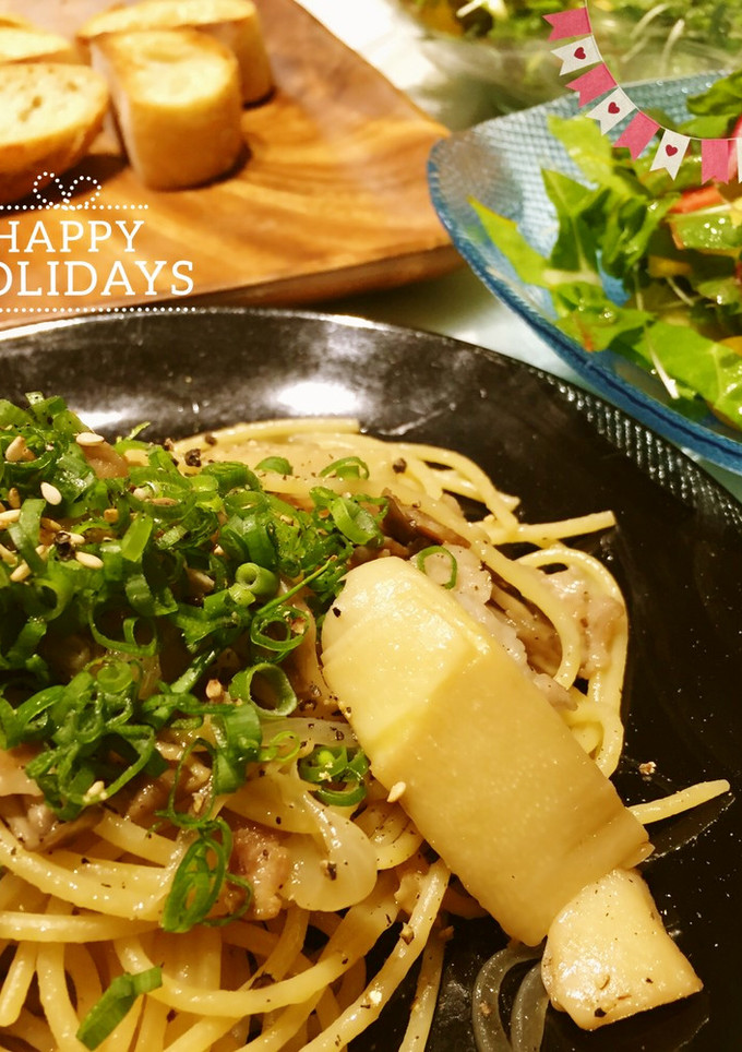 たけのこと舞茸のパスタ〜和風-レシピのメイン写真