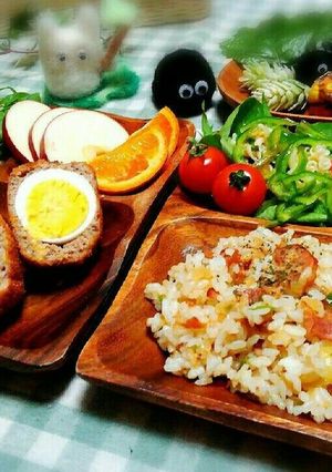 カフェ風　スコッチエッグプレート-レシピのメイン写真