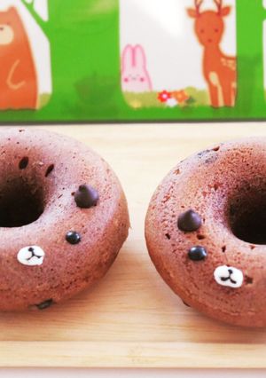 気軽にデコ♪チョコくまの焼きドーナツ♪-レシピのメイン写真