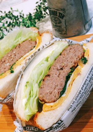 ☆アジアン☆パクチーバーガーサンドイッチ-レシピのメイン写真