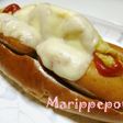 まるごとオムレツ入りホットドッグ