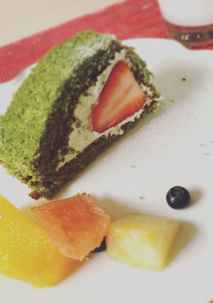 簡単抹茶のロールケーキ☆*.-レシピのメイン写真