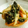 法蓮草と白舞茸のピーナツバター胡麻和え