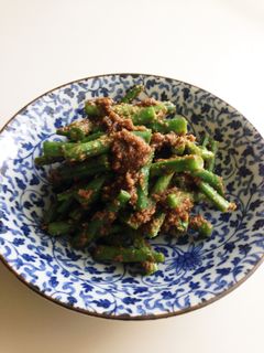 いんげんのごま&ふきのとう味噌和え-レシピのメイン写真