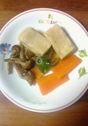 煮物 なめこ 高野豆腐 人参-レシピのメイン写真