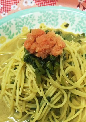 たらこと高菜の和風スープパスタ-レシピのメイン写真
