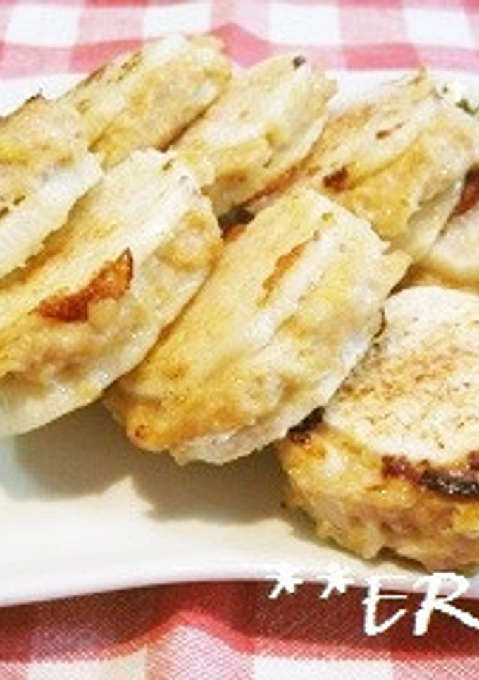 長いもと鶏ひき肉のはさみ焼き～♪♪-レシピのメイン写真
