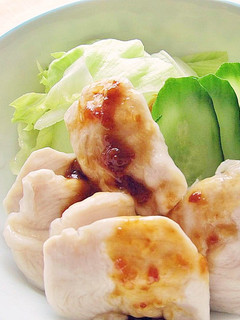 鶏ささみのくずたたき 梅肉ソース-レシピのメイン写真