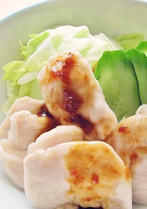 鶏ささみのくずたたき 梅肉ソース-レシピのメイン写真