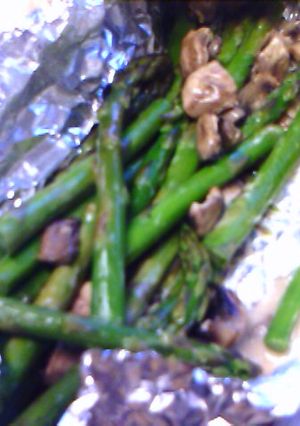 BBQ♪ アスパラとマッシュルーム-レシピのメイン写真