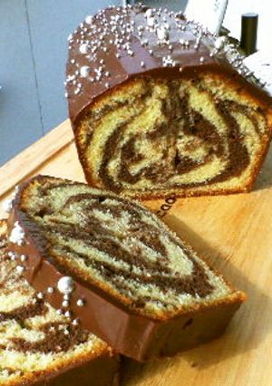 バレンタイン☆マーブルパウンドケーキ-レシピのメイン写真