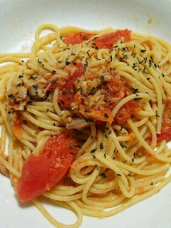 ツナとトマトのパスタ-レシピのメイン写真