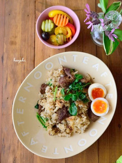香ばし牛肉ガーリック炒め飯-レシピのメイン写真