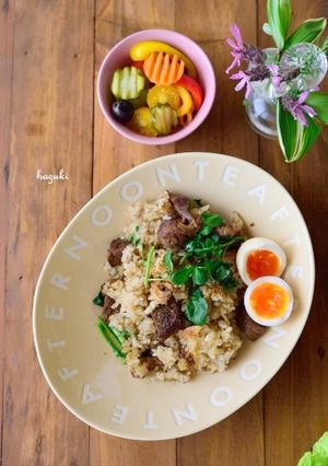 香ばし牛肉ガーリック炒め飯-レシピのメイン写真