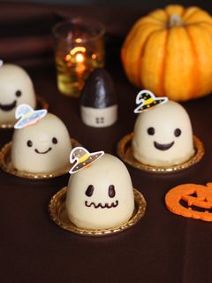 ホワイトチョコとカボチャのおばけムース-レシピのメイン写真