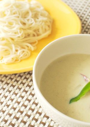今日はグリーンカレーつけ麺です。-レシピのメイン写真