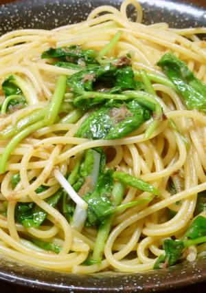 一人ランチに!三つ葉と鰹節のパスタ-レシピのメイン写真