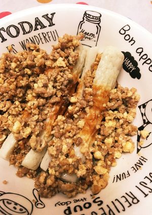 ちくわの豆腐と挽肉詰め-レシピのメイン写真