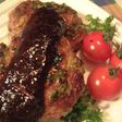 卵不使用!カブの葉と豚ひき肉のハンバーグ