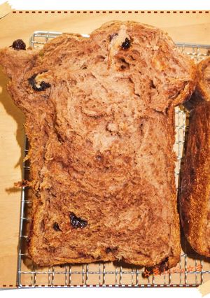 HBで HM入り ふんわりチョコ食パン♡-レシピのメイン写真