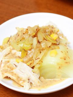 まるごと玉ねぎ(炒め&茹で)香ばしサラダ-レシピのメイン写真