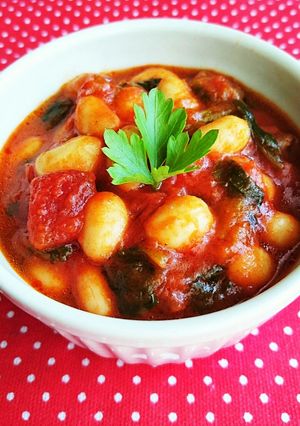 大豆とチンゲン菜のトマトソース煮-レシピのメイン写真