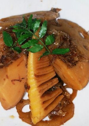 筍と蓮根の土佐煮-レシピのメイン写真