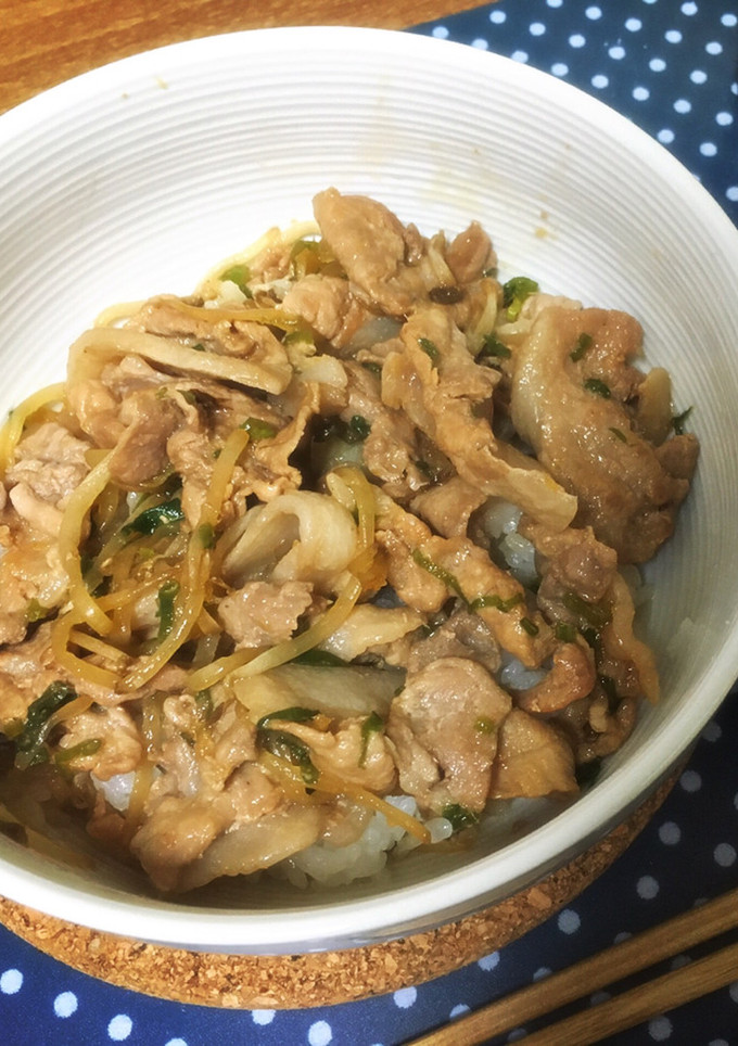 簡単！そくうま！豚ともやしの生姜炒め丼-レシピのメイン写真