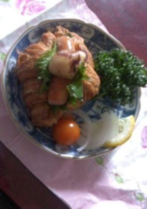 ニンニクとごてあらポーをクロワッサンで-レシピのメイン写真