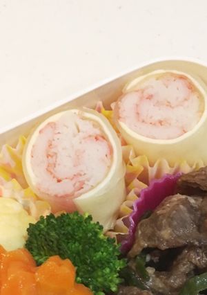 簡単お弁当おかず＊かにかまチーズサラダ巻-レシピのメイン写真