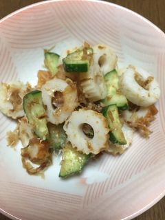超早楽!ちくわときゅうりのおかか和え-レシピのメイン写真