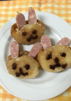 揚げパンうさドッグ-レシピのメイン写真