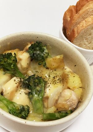 簡単リメイク♪アヒージョグラタン-レシピのメイン写真