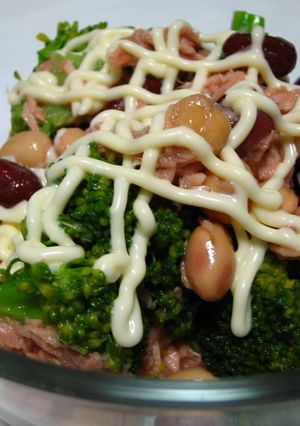 ブロッコリーとお豆のシーチキンサラダ-レシピのメイン写真