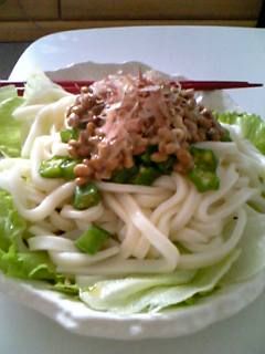 ねばねば★オクラ納豆のサラダうどん♫-レシピのメイン写真