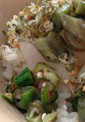 ２分で出来るオクラのお浸し丼-レシピのメイン写真