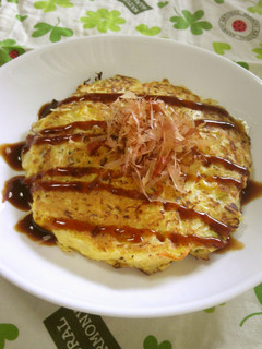 キャベツたっぷり!お好み焼き風たまご焼き-レシピのメイン写真