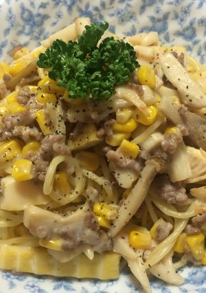 タケノコクリームパスタ-レシピのメイン写真