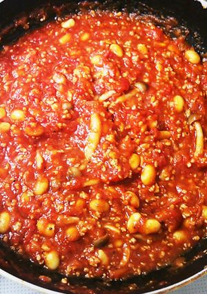 お豆さんと茸のトマトソース♪-レシピのメイン写真