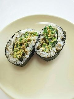 わさび菜の卵焼きおにぎらず-レシピのメイン写真