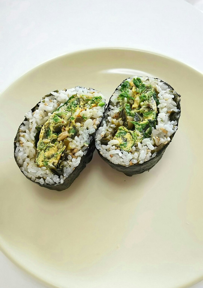 わさび菜の卵焼きおにぎらず-レシピのメイン写真